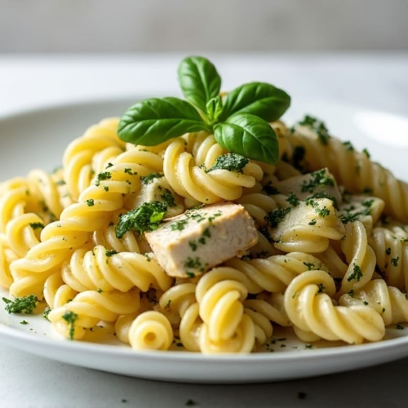 Creamy Pesto Chicken Pasta with Fresh Herbs