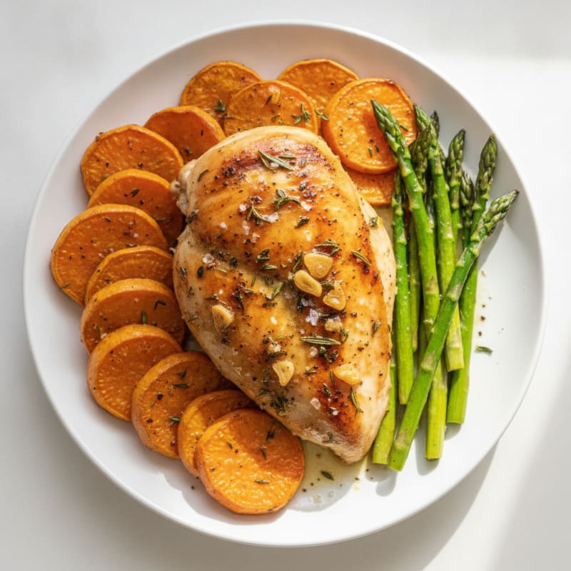 Garlic Herb Butter Roasted Chicken