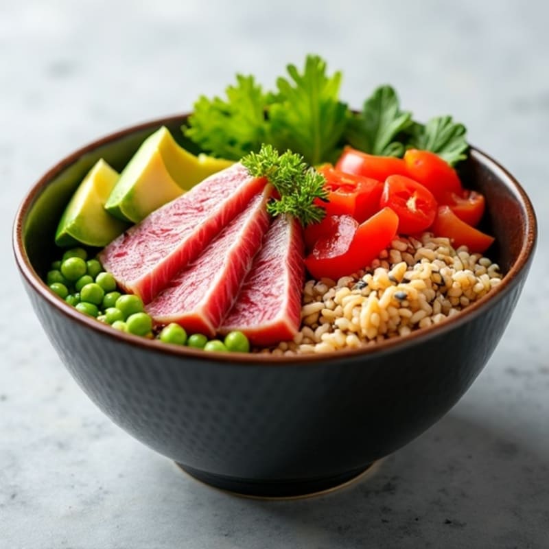 Fresh Tuna Poke Bowl with Sesame-Soy Dressing