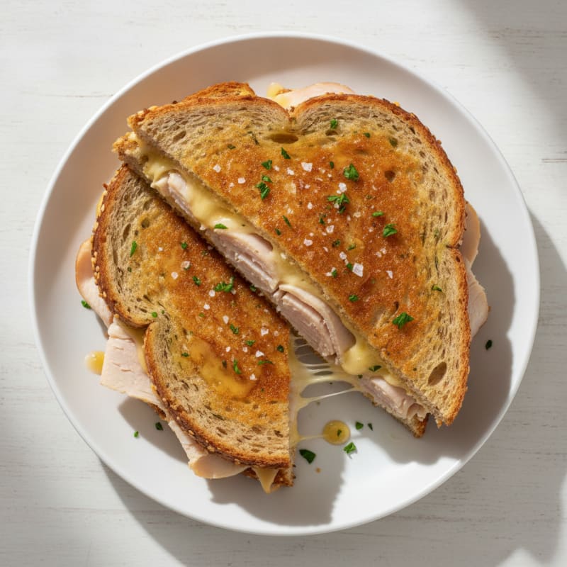 High-Protein Garlic Butter Grilled Cheese