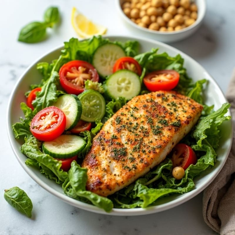 Herb-Crusted Grilled Chicken Garden Salad