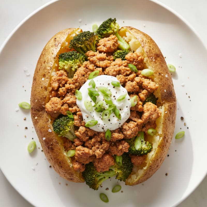 Loaded Baked Potatoes with Savory Toppings