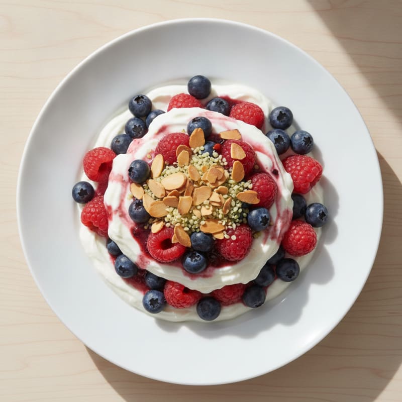 Greek Yogurt Protein Parfait with Mixed Berries
