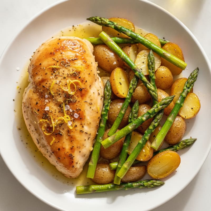 Lemon-Herb Roasted Chicken Dinner