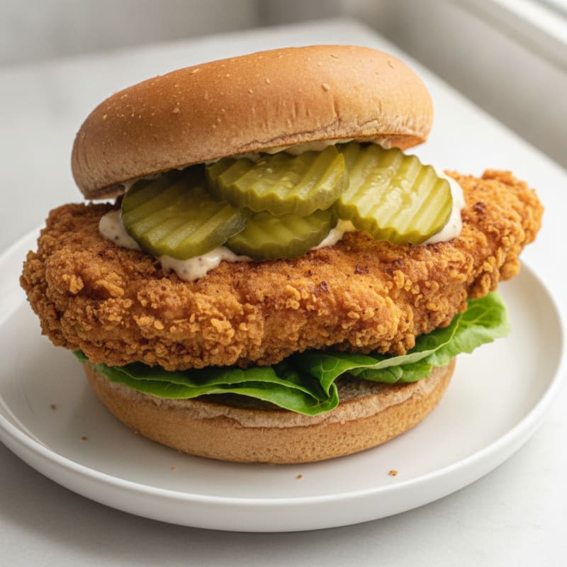 Buttermilk Fried Chicken Sandwich with Pickles