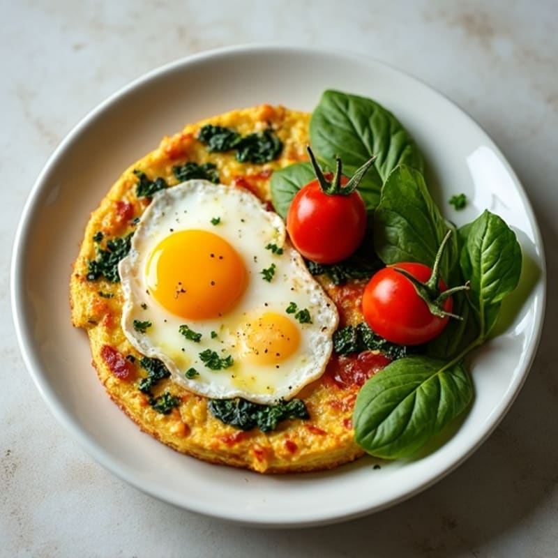 Fluffy Egg and Spinach Frittata