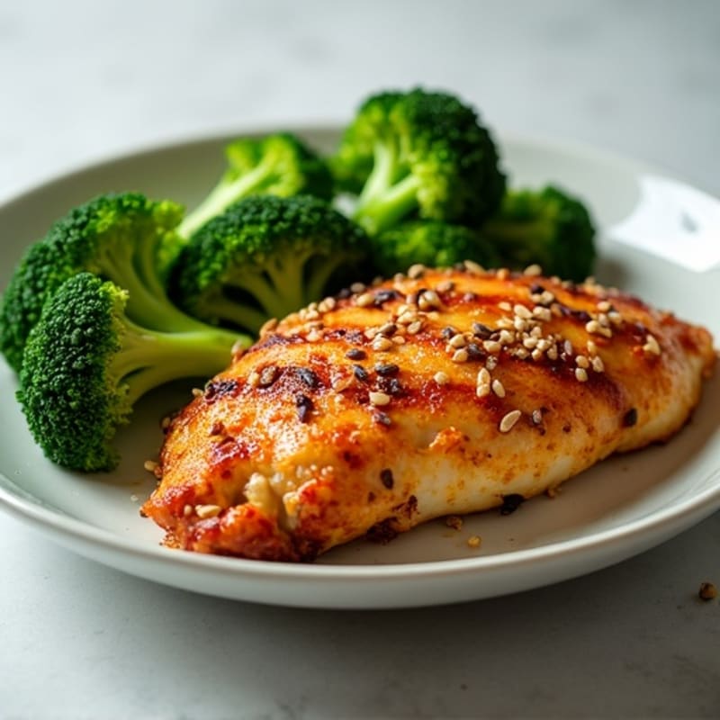 Crispy Baked Sesame-Ginger Chicken with Broccoli