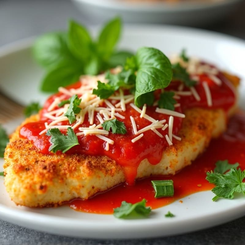 Crispy Baked Chicken Parmesan with Fresh Herbs