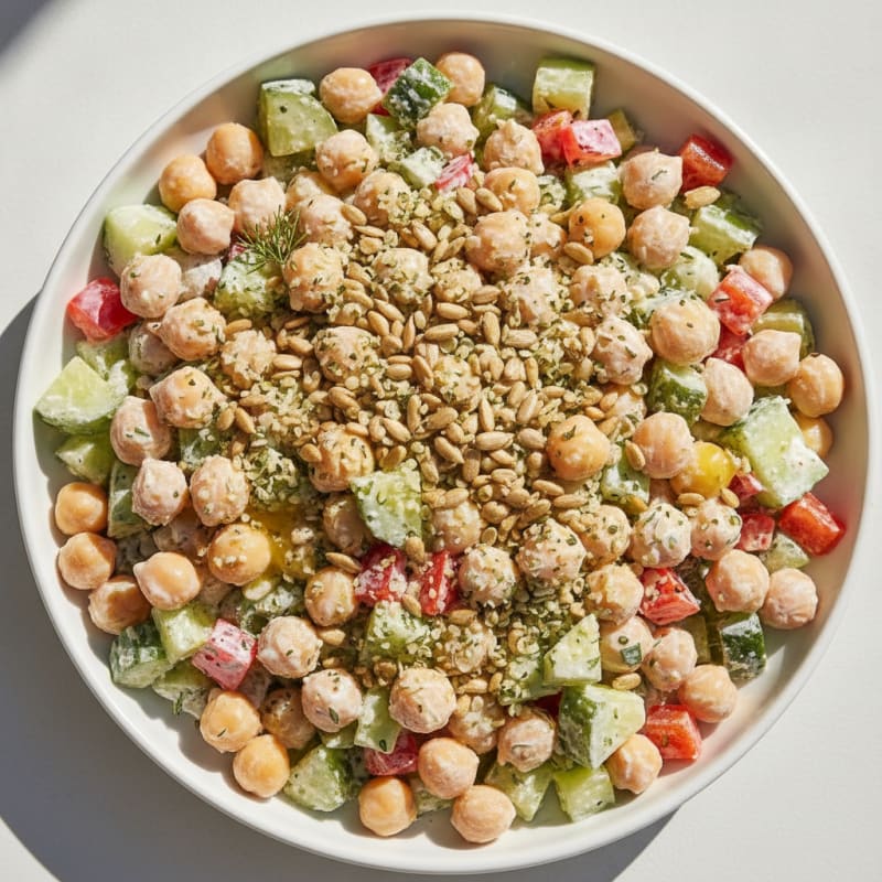 Chickpea and Greek Yogurt Crunch Salad
