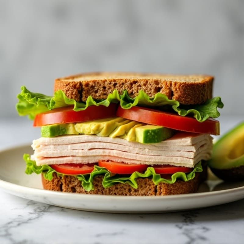 Stacked Turkey Club with Fresh Avocado
