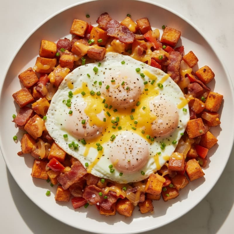 Bacon, Egg, and Cheese Hash