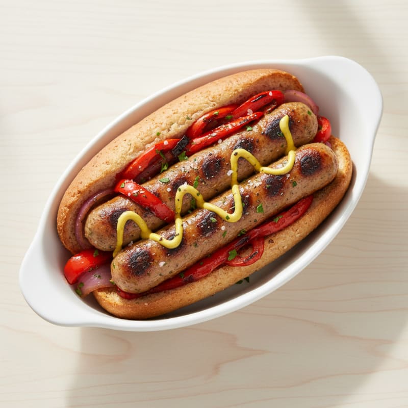 Grilled Sausage with Peppers and Onions
