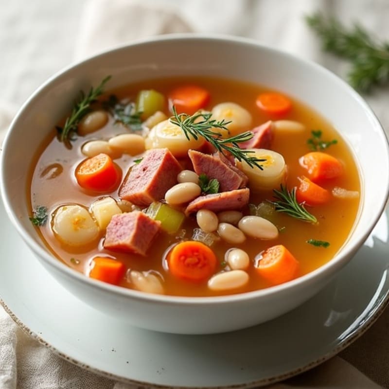 Hearty Smoked Ham and White Bean Soup