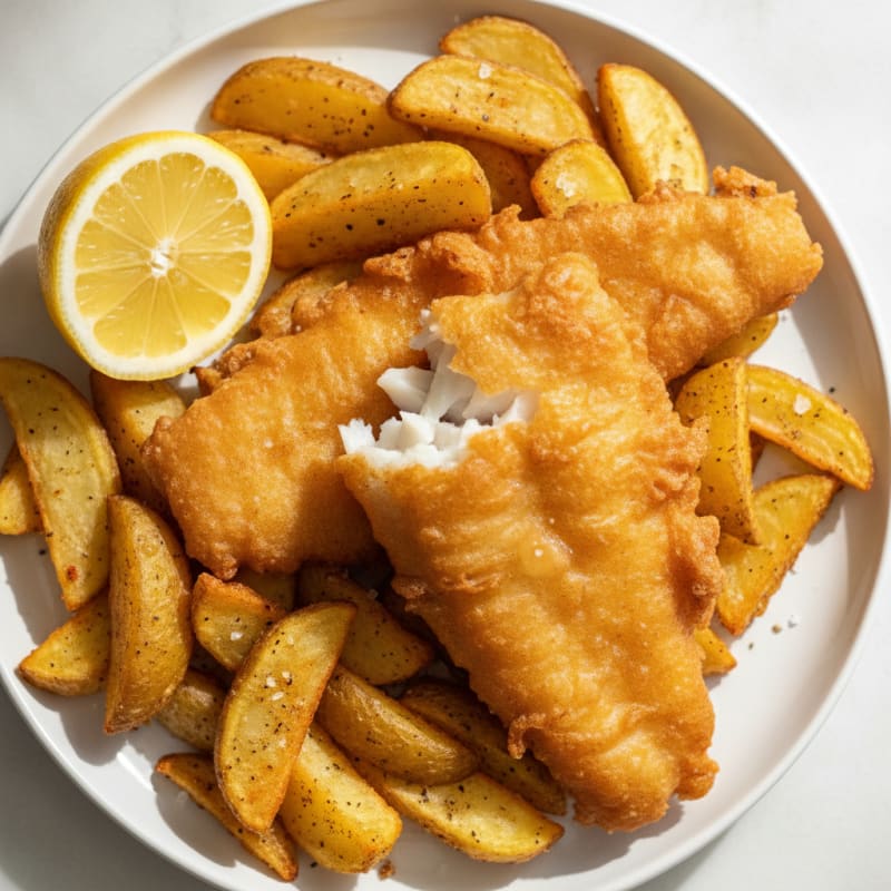 Classic Beer-Battered Fish and Chips