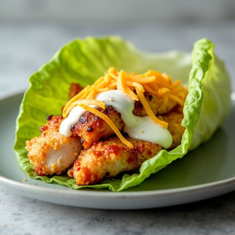 Crispy Buffalo Ranch Chicken Lettuce Wrap