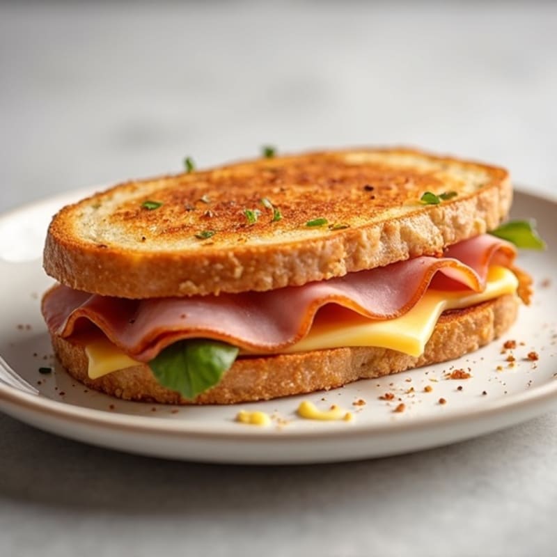 Toasted Lean Ham and Swiss Open-Faced Melt