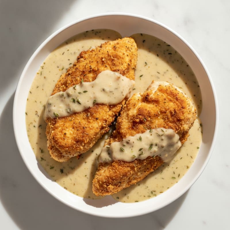 Buttermilk Fried Chicken with Creamy Gravy
