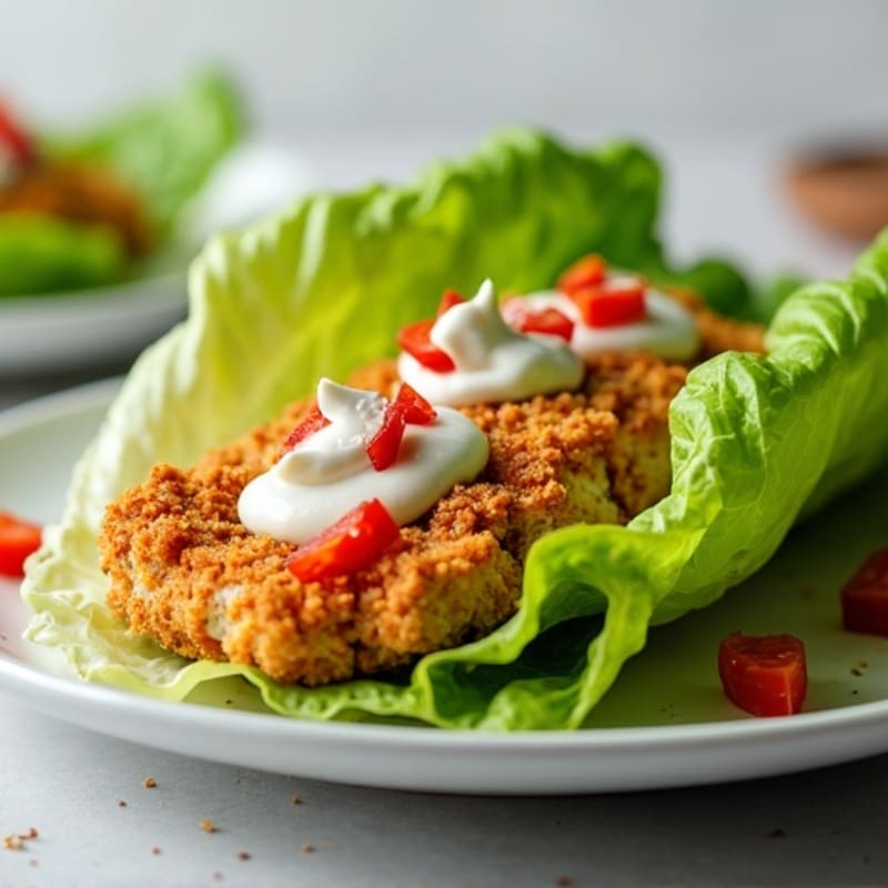 Crispy Buffalo Chicken Ranch Lettuce Wrap