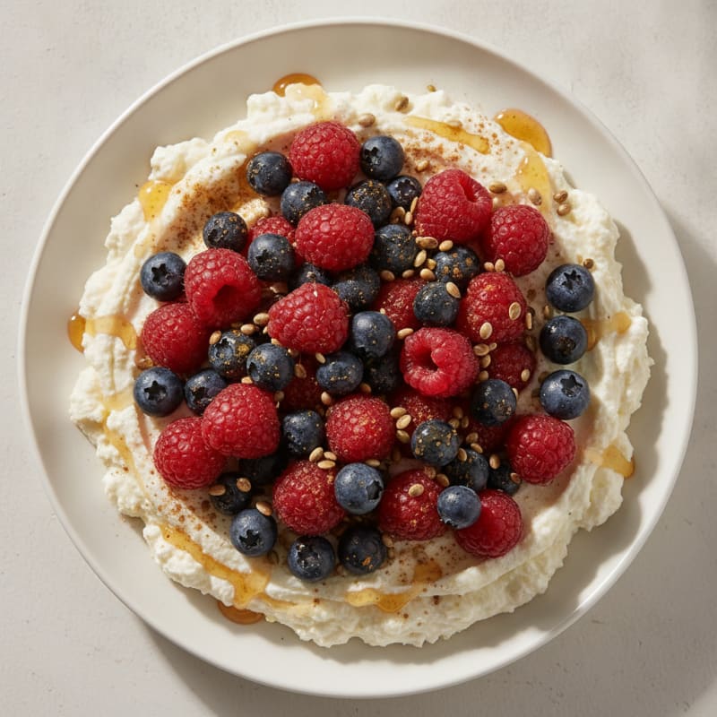 Whipped Cottage Cheese with Berries