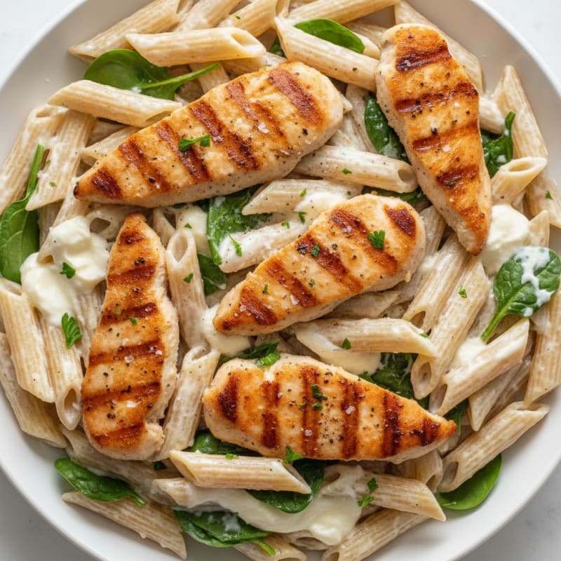Garlic Parmesan Chicken Alfredo Pasta