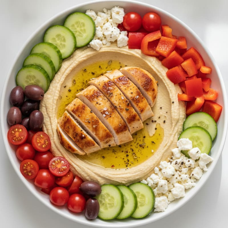 Mediterranean Hummus and Vegetable Platter
