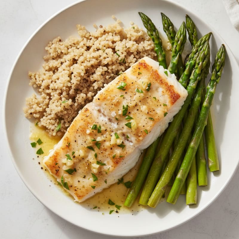 Baked Cod with Lemon-Herb Sauce