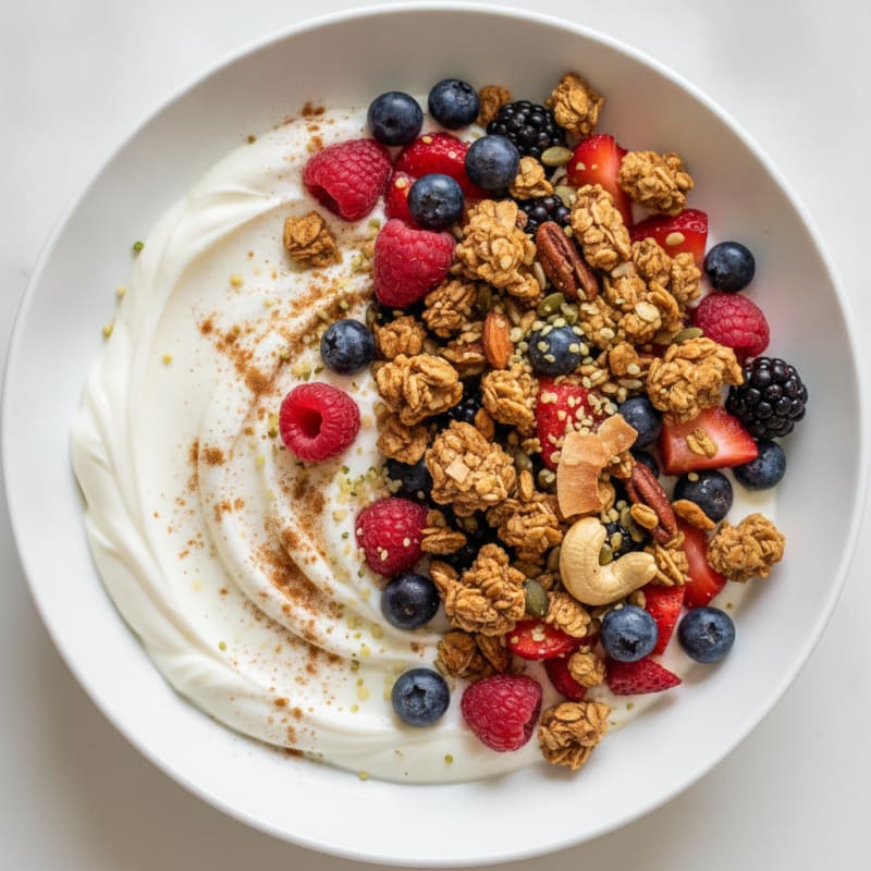 Berry Yogurt Bowl with Granola Crunch