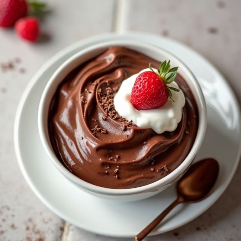 Silky Protein Chocolate Pudding with Greek Yogurt