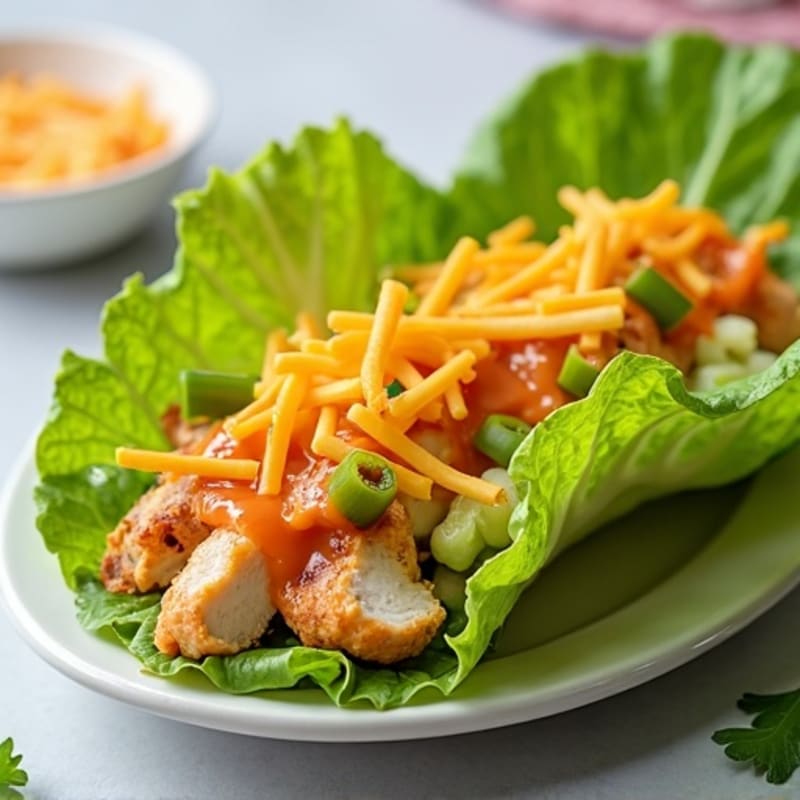 Creamy Buffalo Ranch Chicken Lettuce Wrap