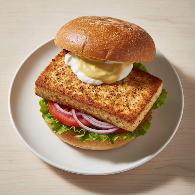 Pan-Seared Tofu Burger on Craft Buns