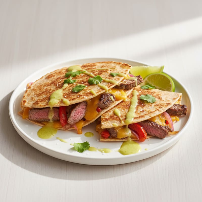 Crispy Chili-Lime Steak Quesadillas
