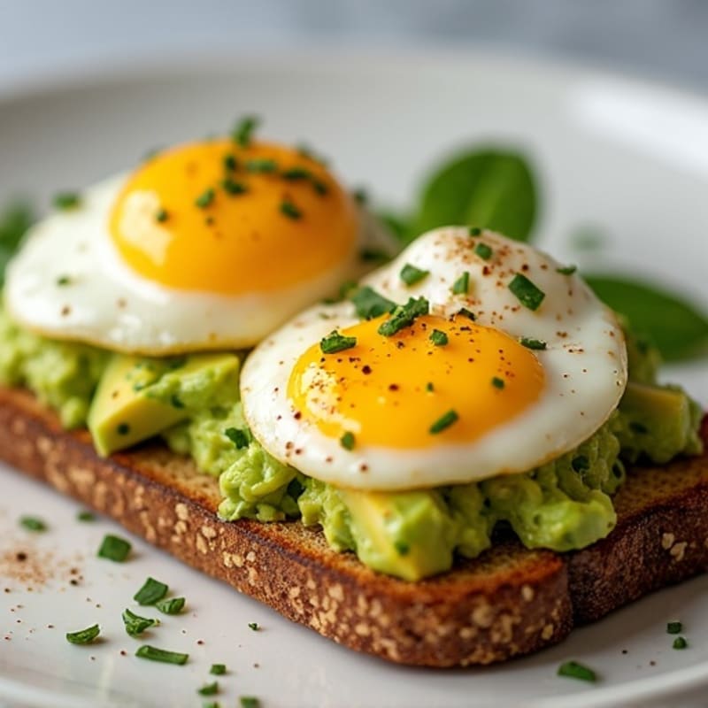 Creamy Smashed Avocado Toast with Soft-Scrambled Eggs