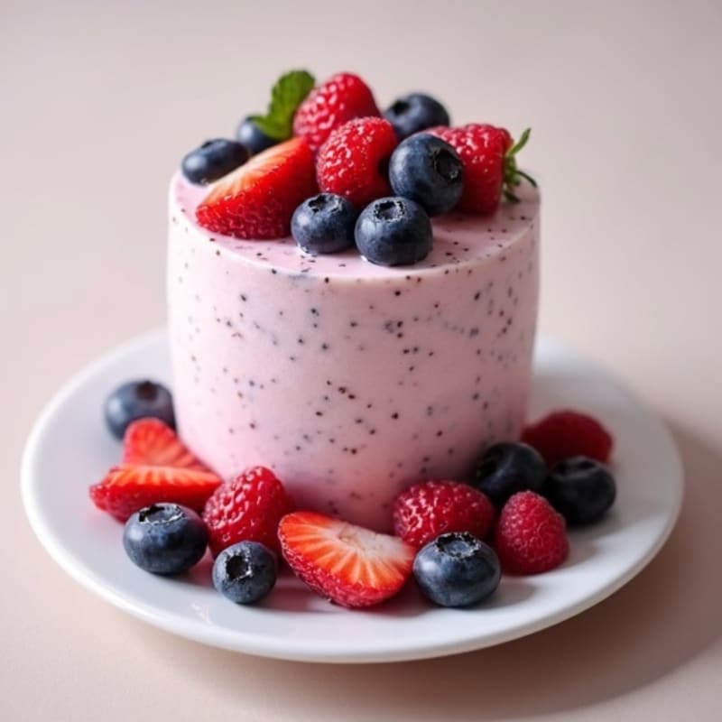 Protein-Packed Vanilla Berry Mousse