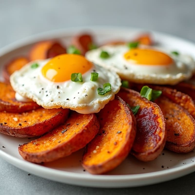 Crispy Sweet Potato Wedges with Smoky Bacon and Creamy Cashew Cheese