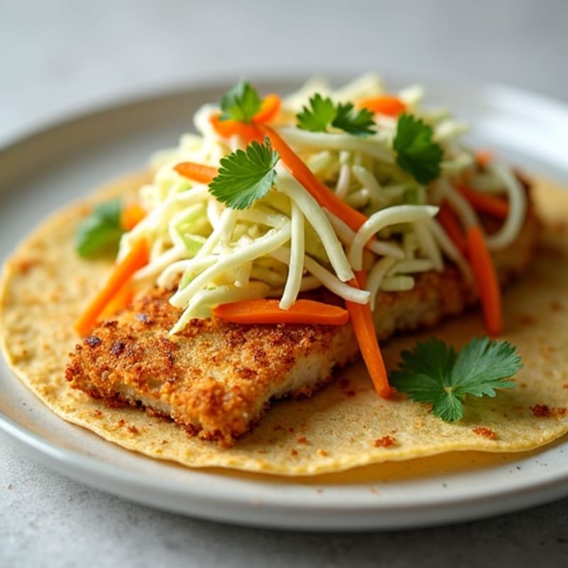Crispy Baked Cod Tacos with Zesty Slaw