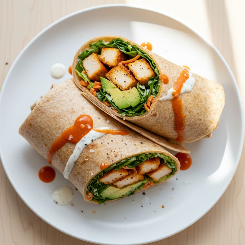 Crispy Buffalo Ranch Chicken Wraps