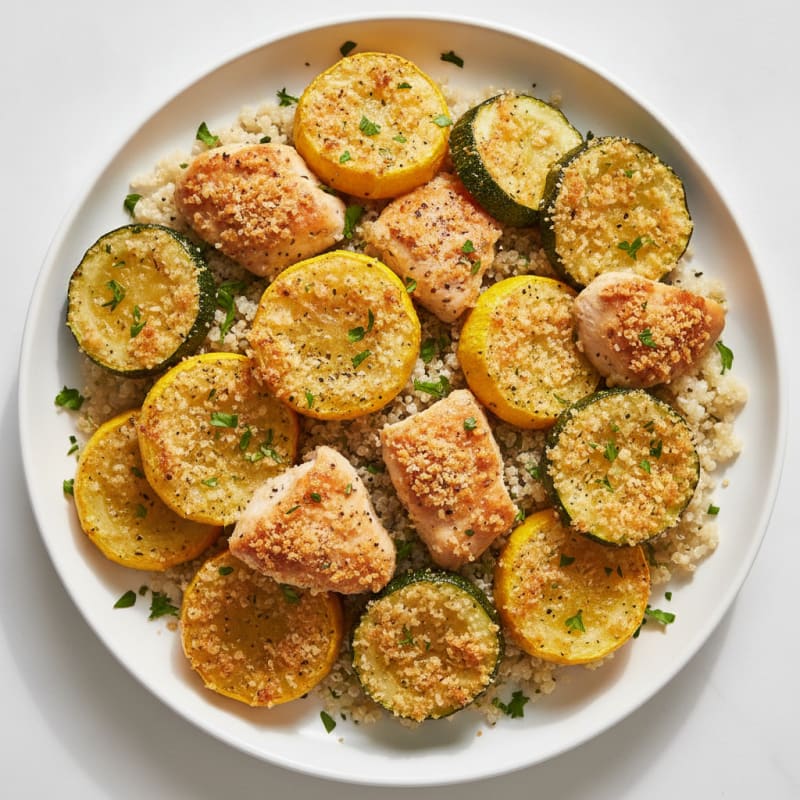 Baked Summer Squash with Herbs and Parmesan