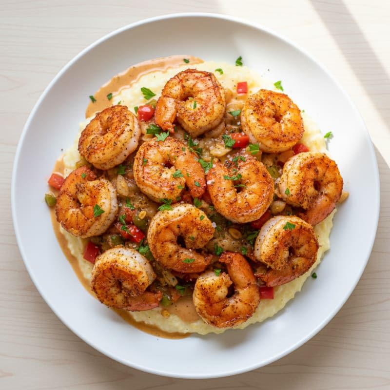 Cajun Shrimp with Creamy Grits