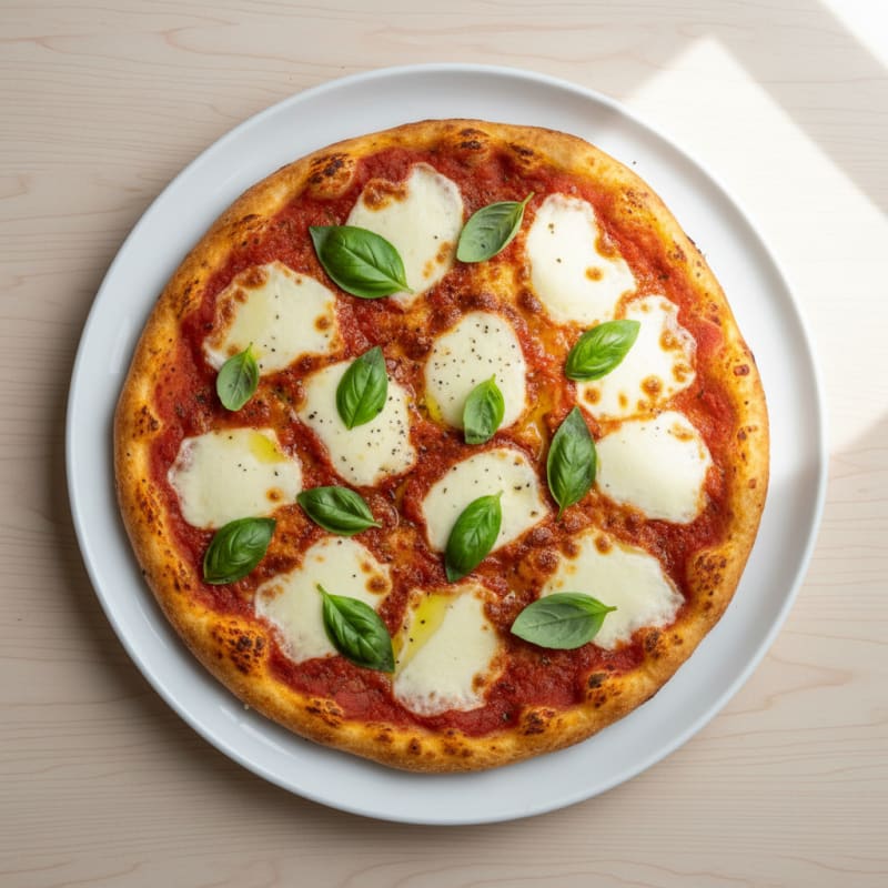 Crispy Golden Margherita Pizza