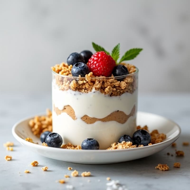 Creamy Greek Yogurt Parfait with Chia Seeds and Almond Butter