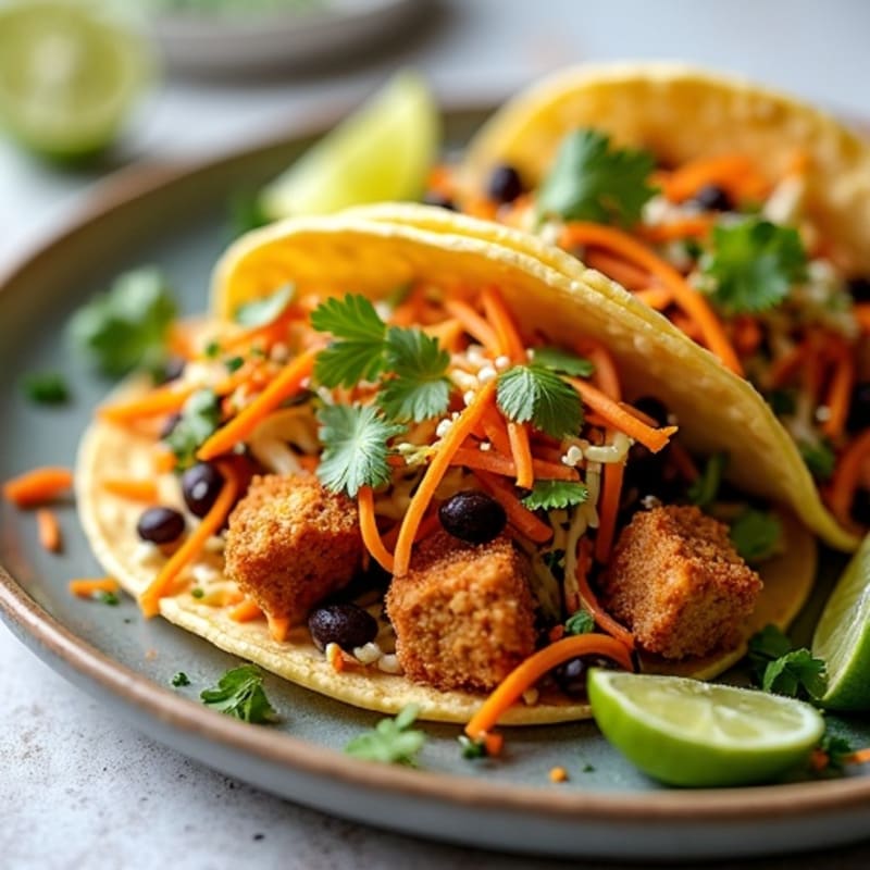 Crispy Jackfruit Tacos with Fresh Slaw