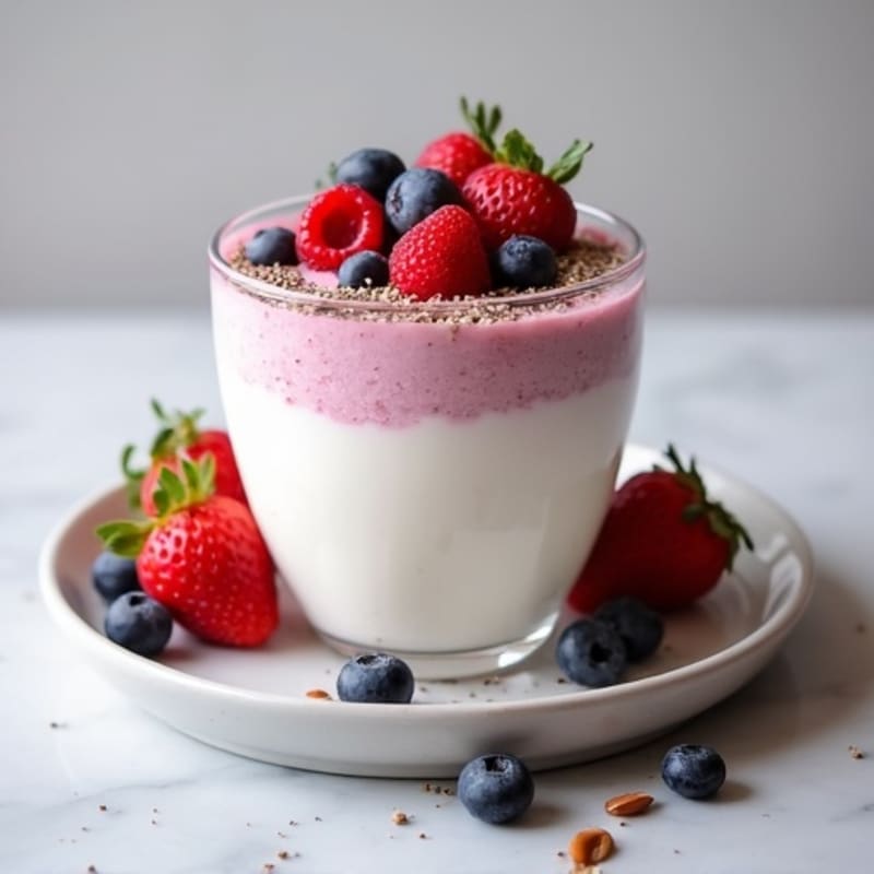 Silky Greek Yogurt Protein Mousse with Berries
