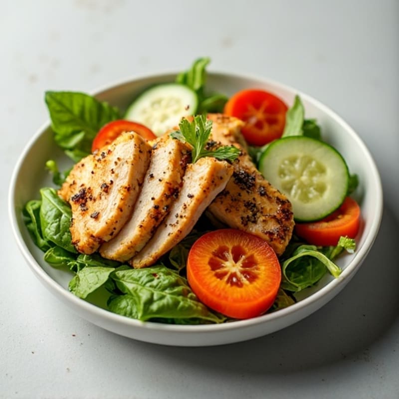 Miso Ginger Chicken Salad with Crisp Greens