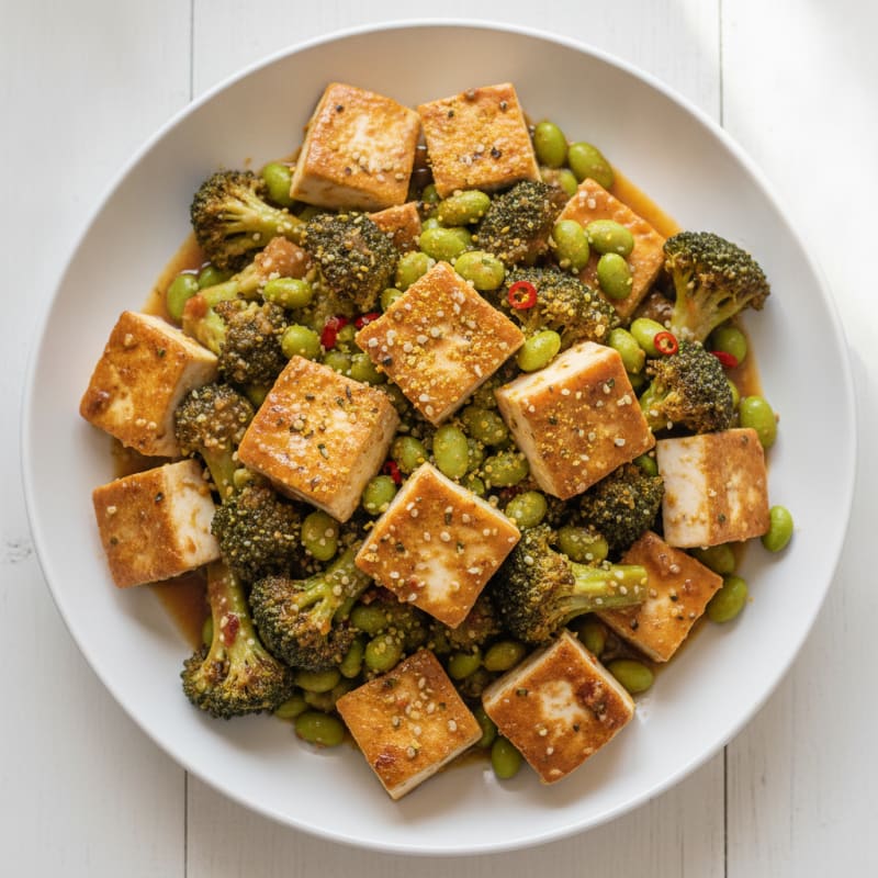 Broccoli Silken Tofu Stir-Fry