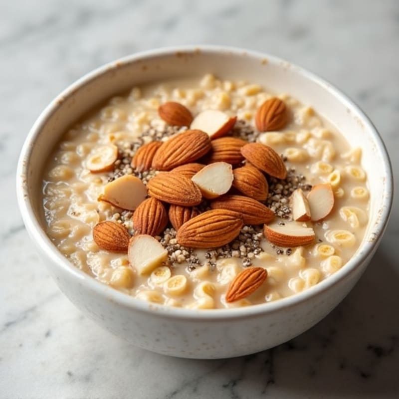 Protein-Packed Vanilla Almond Oatmeal Bowl