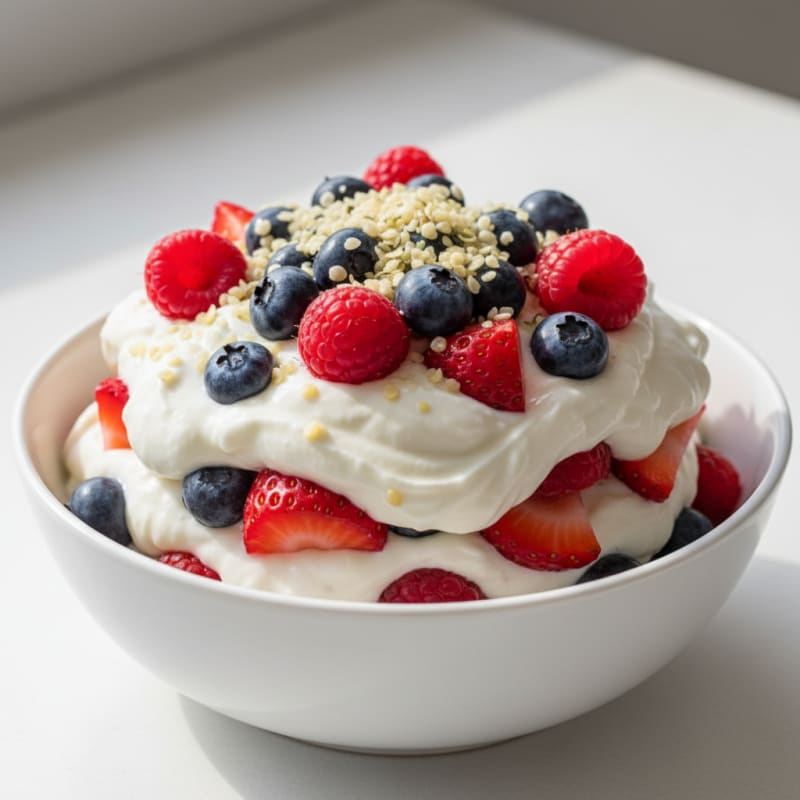 Creamy Greek Yogurt Protein Parfait with Mixed Berries