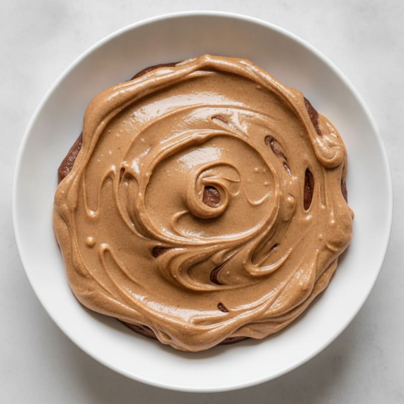 Chocolate Protein Mousse with Peanut Butter Swirl