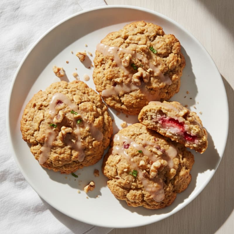 Strawberry Walnut Protein Cookies