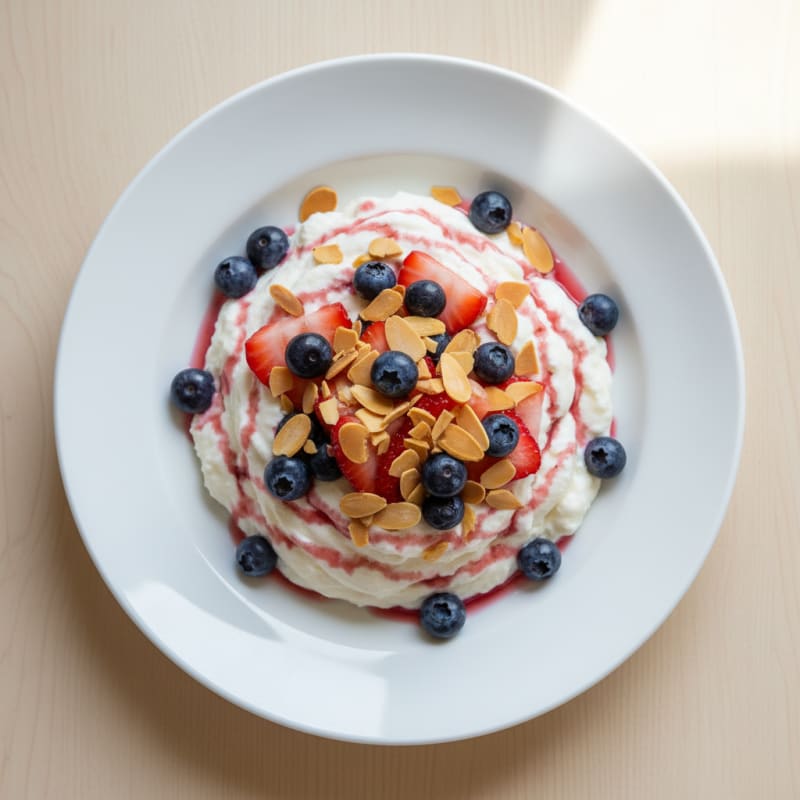 Greek Yogurt Protein Mousse with Berries