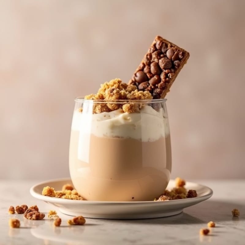 Creamy Ninja Creami Protein Pudding with Barbell Protein Bar Crumble